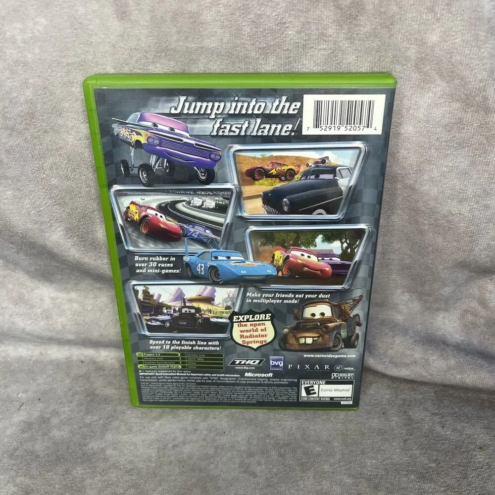 Disney Pixar Cars (Microsoft Xbox, 2006) Complete with Manual Tested